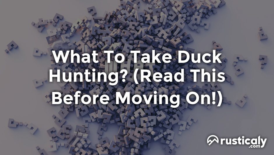 what to take duck hunting