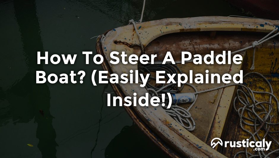 how to steer a paddle boat