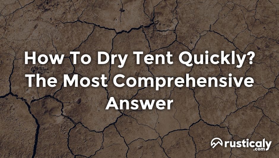 how to dry tent quickly