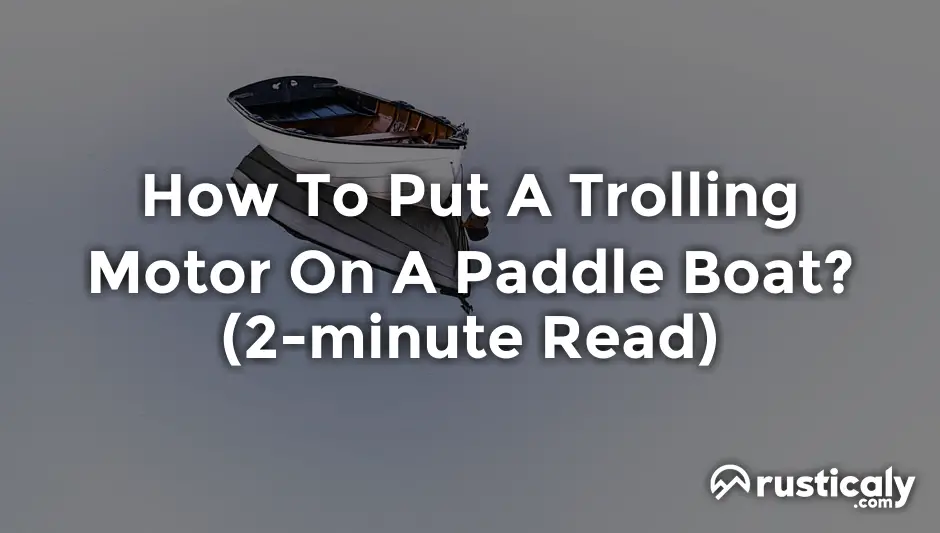 how to put a trolling motor on a paddle boat