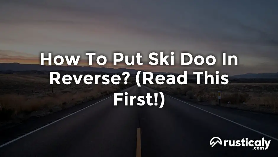 how to put ski doo in reverse