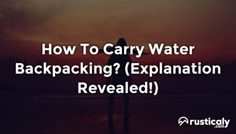 how to carry water backpacking
