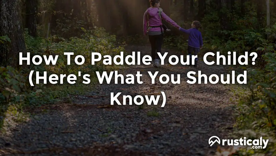 how to paddle your child