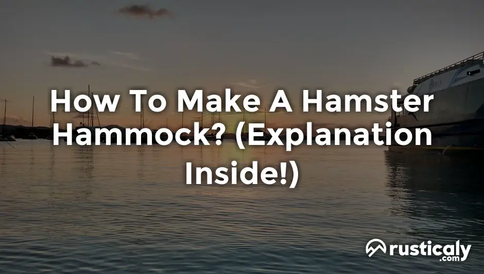 how to make a hamster hammock