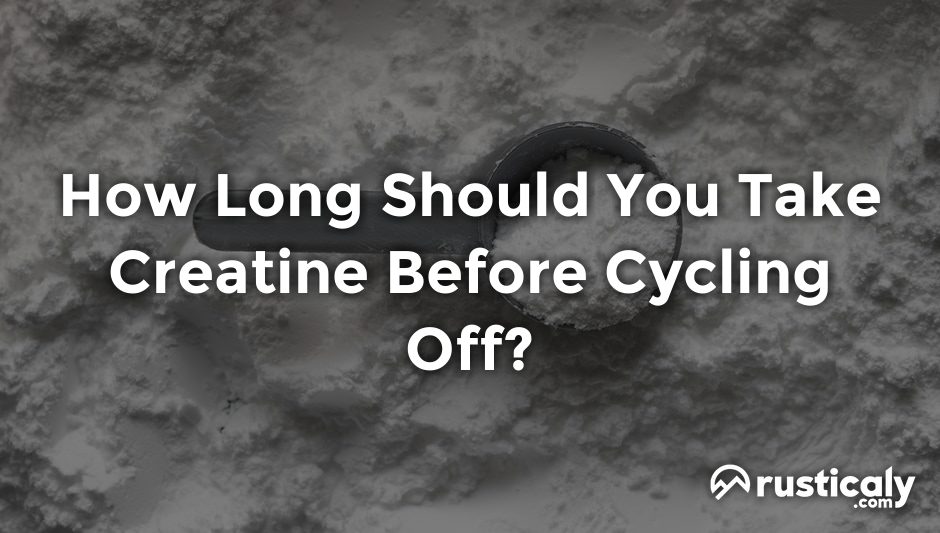 how long should you take creatine before cycling off