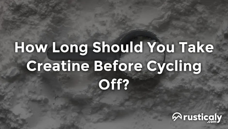 how long should you take creatine before cycling off