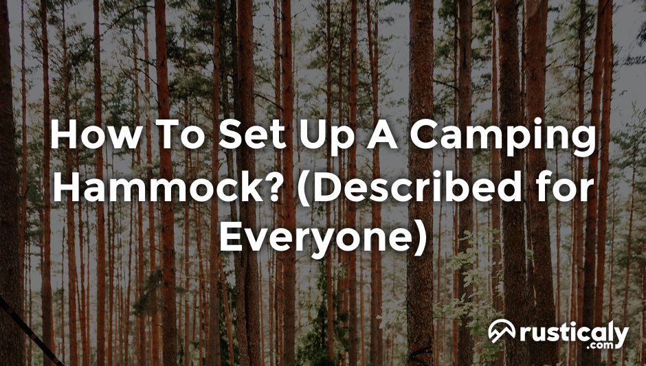how to set up a camping hammock