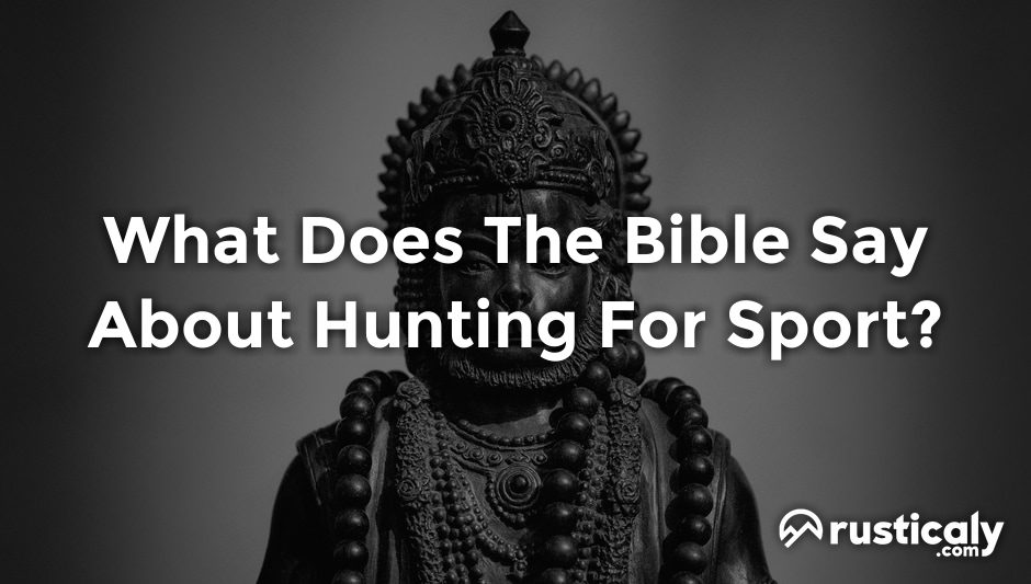 what does the bible say about hunting for sport