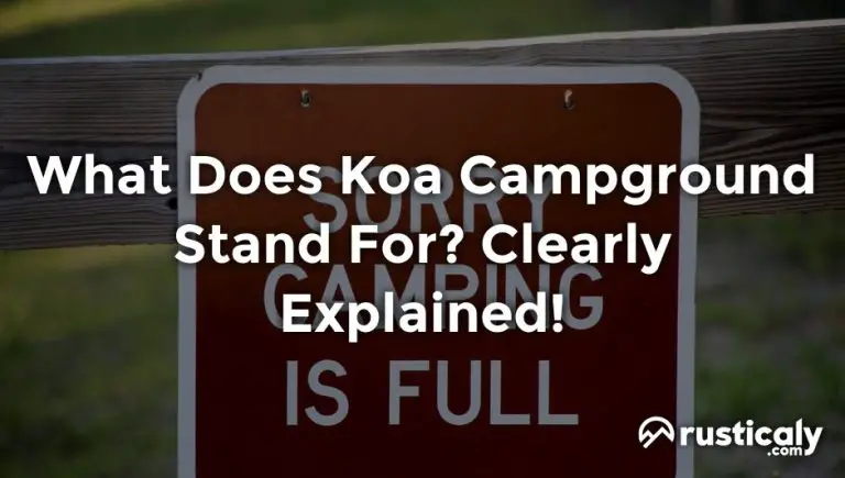 what does koa campground stand for