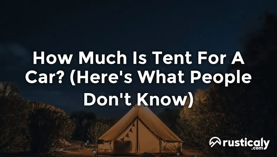 how much is tent for a car