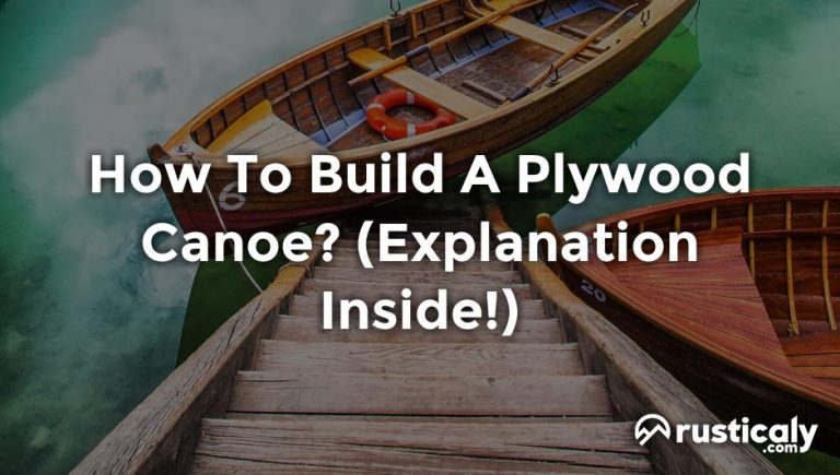how to build a plywood canoe