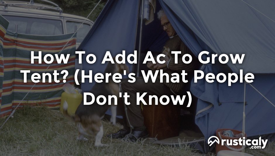 how to add ac to grow tent