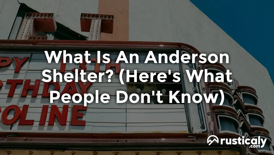 what is an anderson shelter