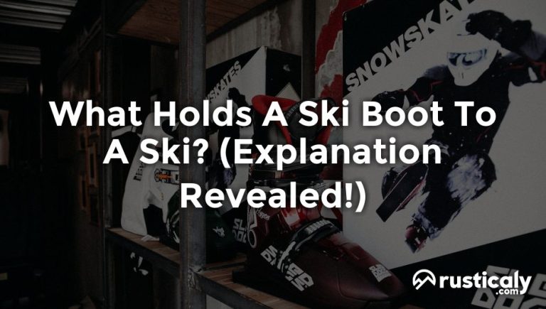 what holds a ski boot to a ski?