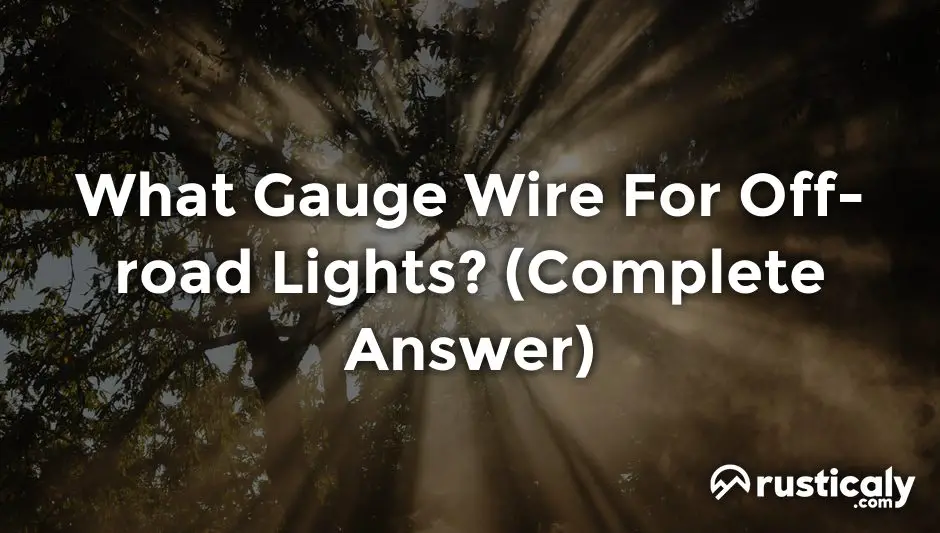 what gauge wire for off-road lights