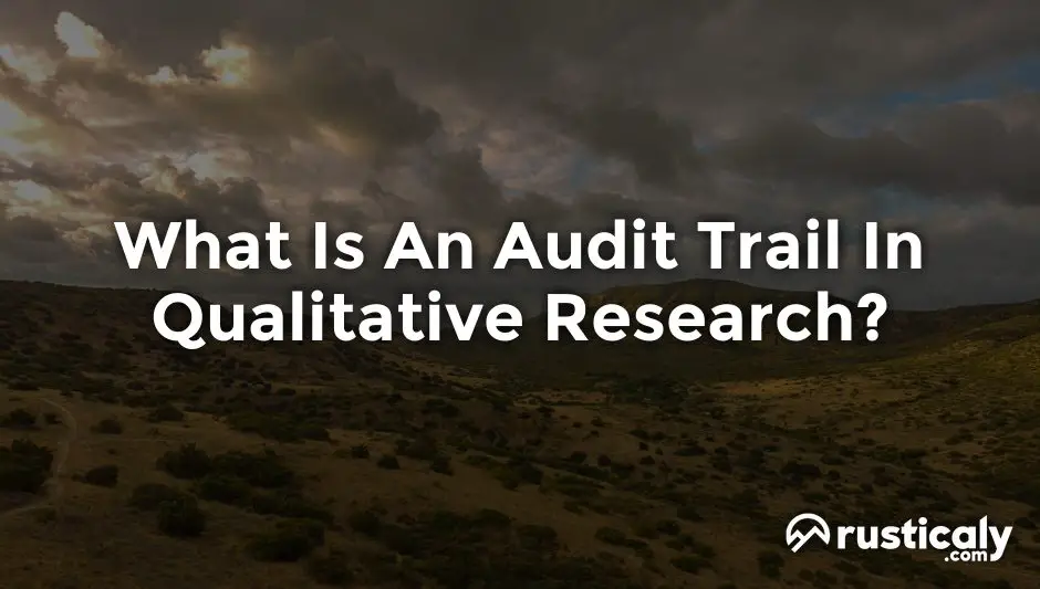 what is an audit trail in qualitative research