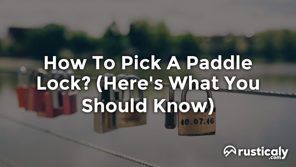 how to pick a paddle lock