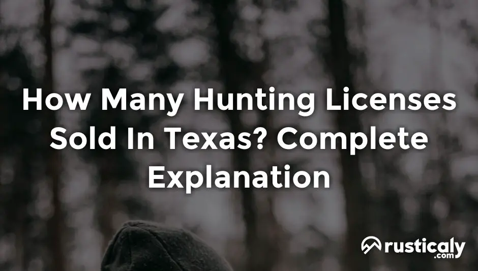 how many hunting licenses sold in texas