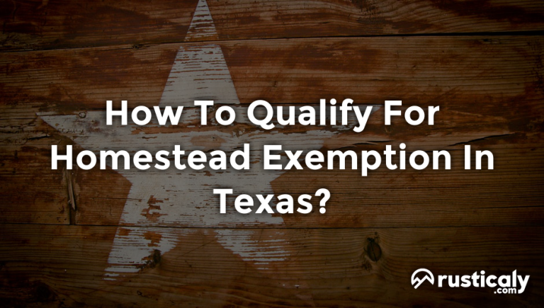 how to qualify for homestead exemption in texas