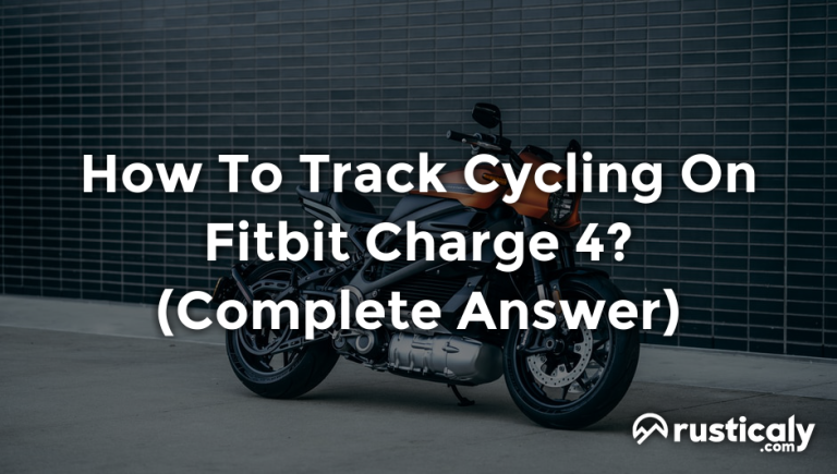 how to track cycling on fitbit charge 4