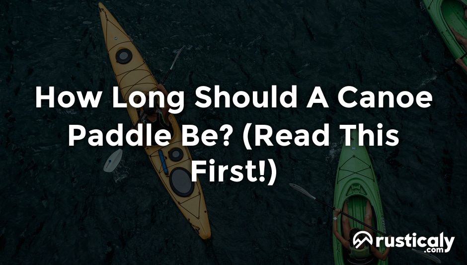 how long should a canoe paddle be