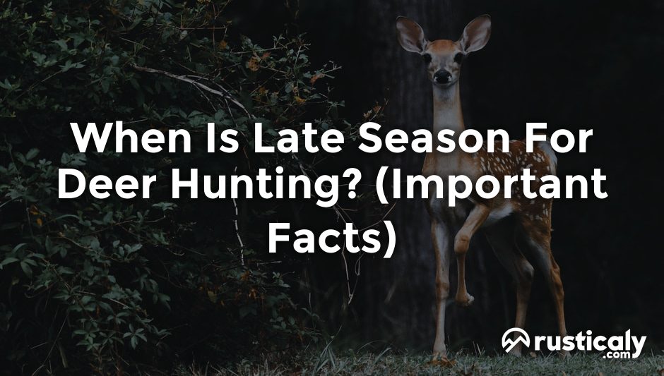 when is late season for deer hunting