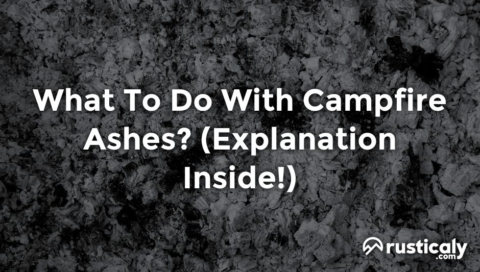 what to do with campfire ashes