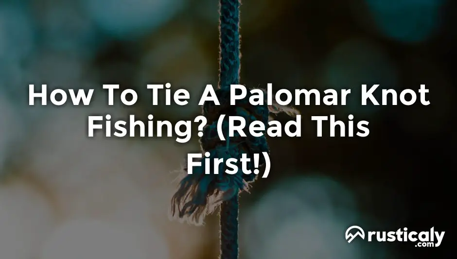 how to tie a palomar knot fishing