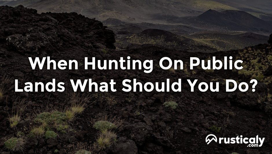 when hunting on public lands what should you do