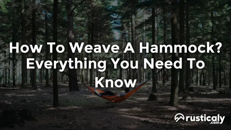 how to weave a hammock