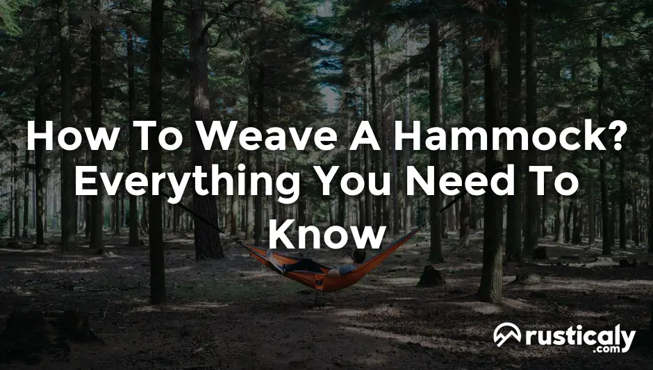 how to weave a hammock