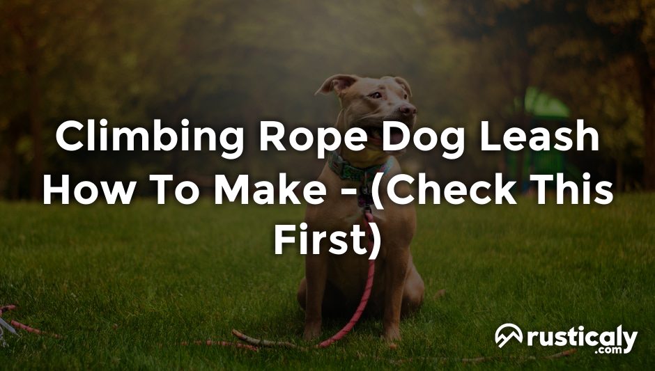 climbing rope dog leash how to make
