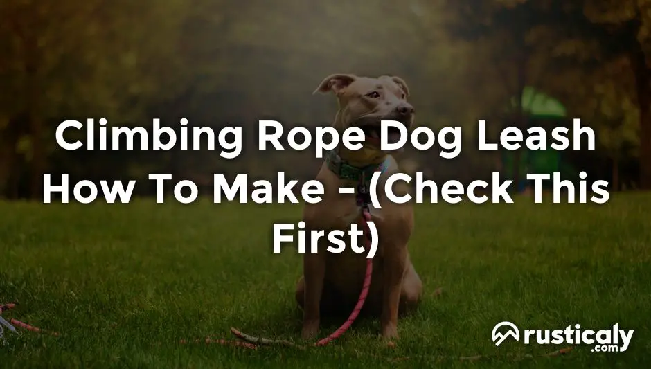 climbing rope dog leash how to make