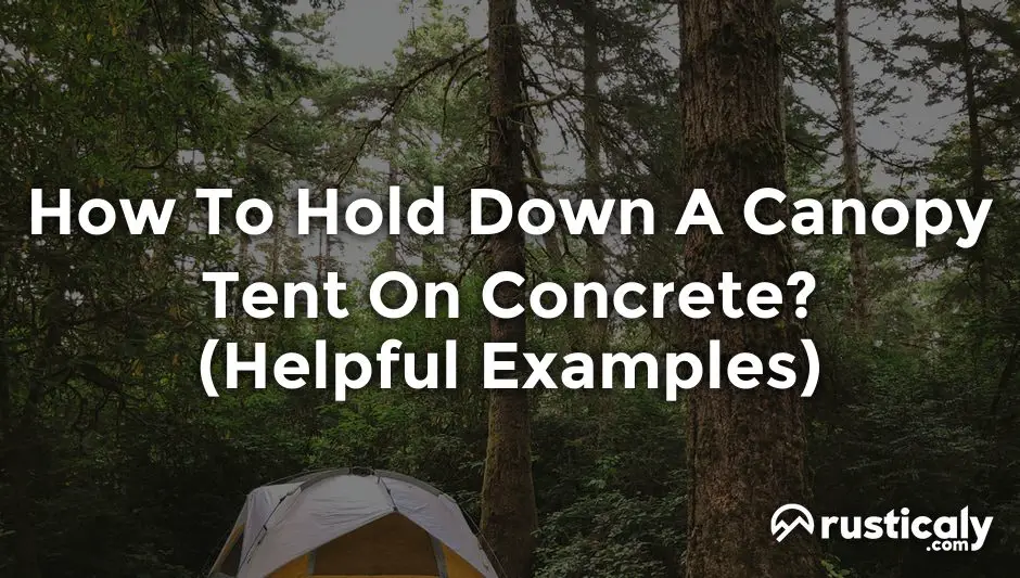 how to hold down a canopy tent on concrete
