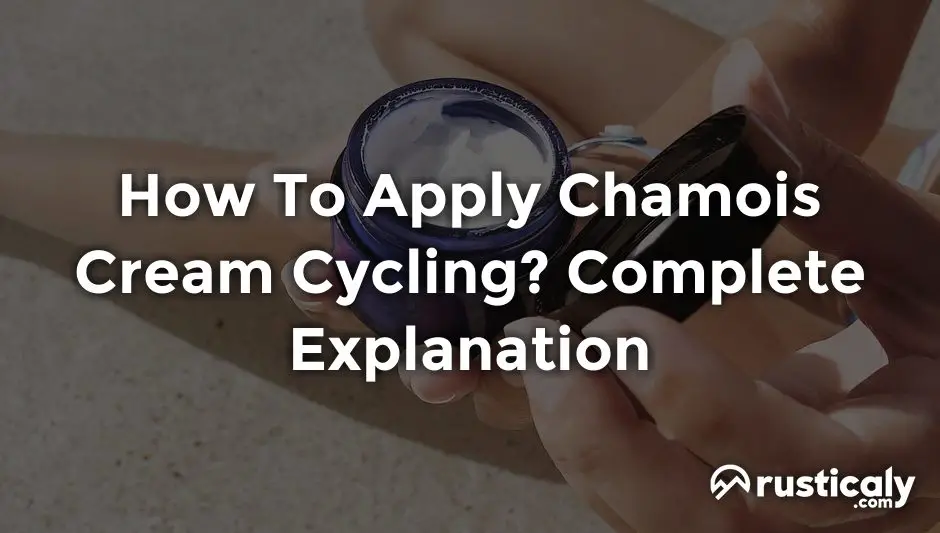 how to apply chamois cream cycling