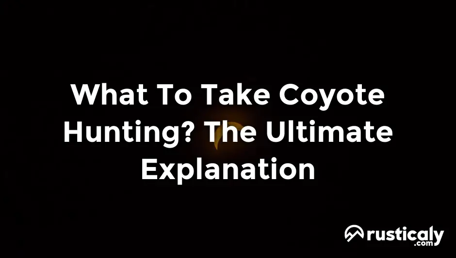 what to take coyote hunting