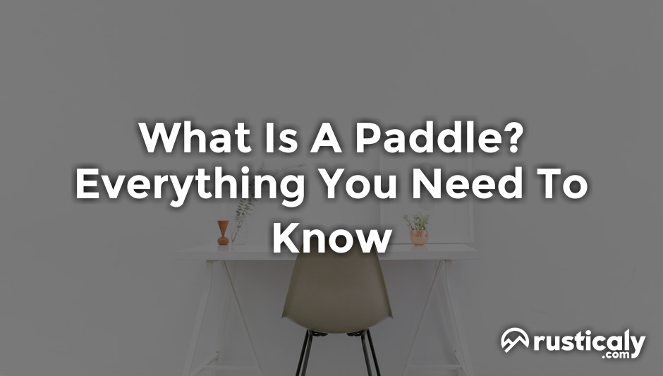 what is a paddle