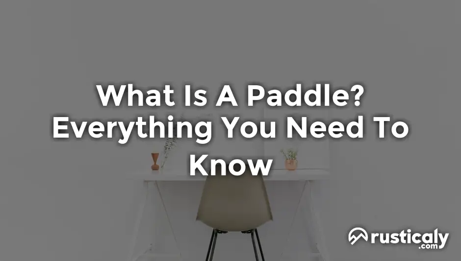 what is a paddle