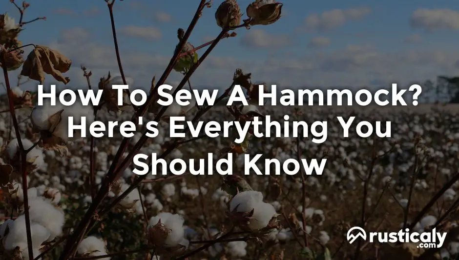 how to sew a hammock