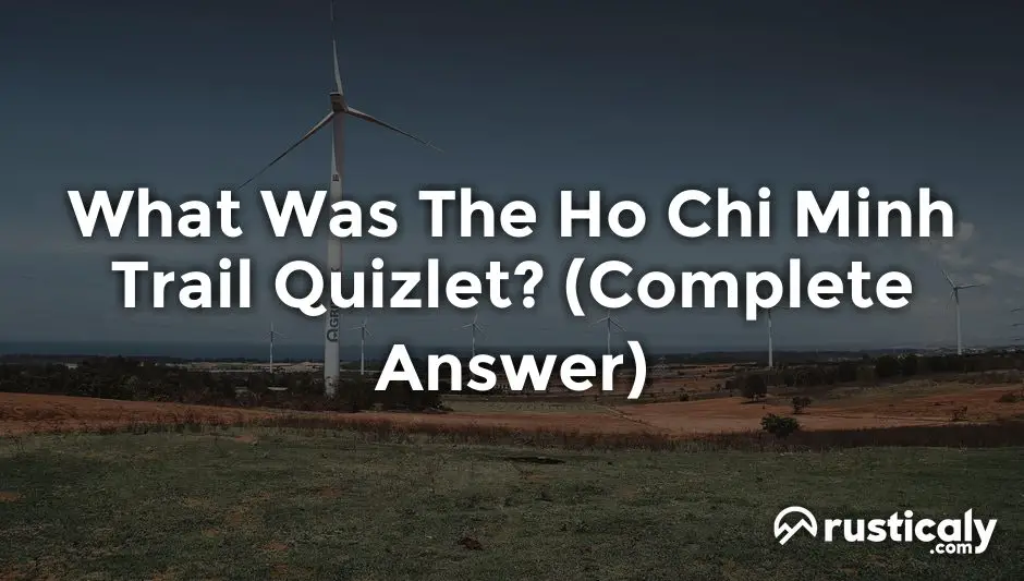 what was the ho chi minh trail quizlet