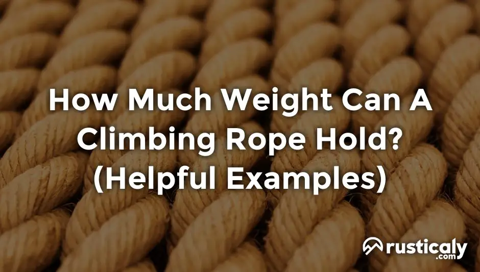 how much weight can a climbing rope hold