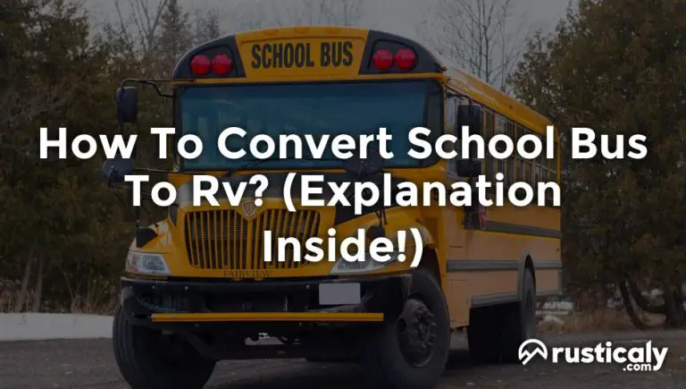 how to convert school bus to rv