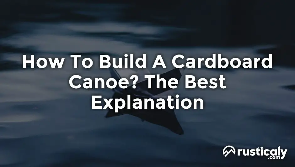 how to build a cardboard canoe