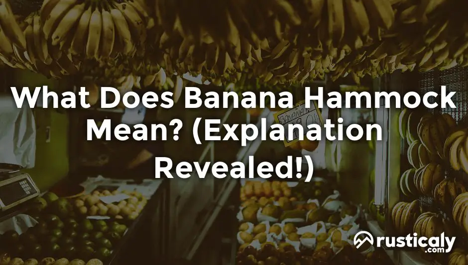 what does banana hammock mean