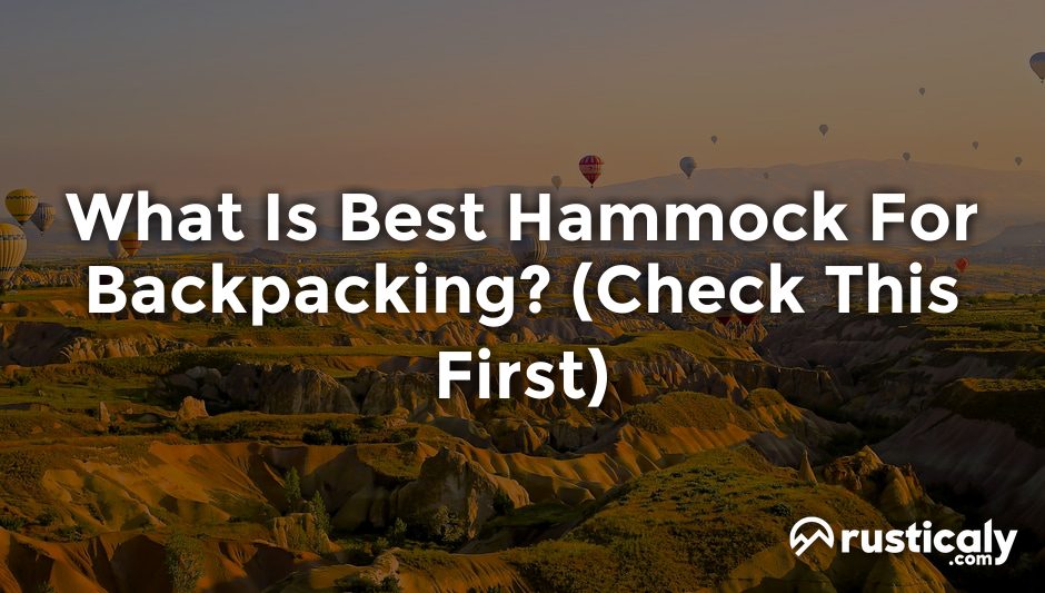 what is best hammock for backpacking
