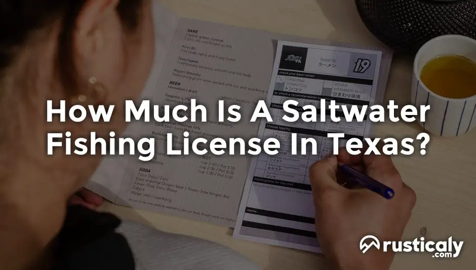 how much is a saltwater fishing license in texas