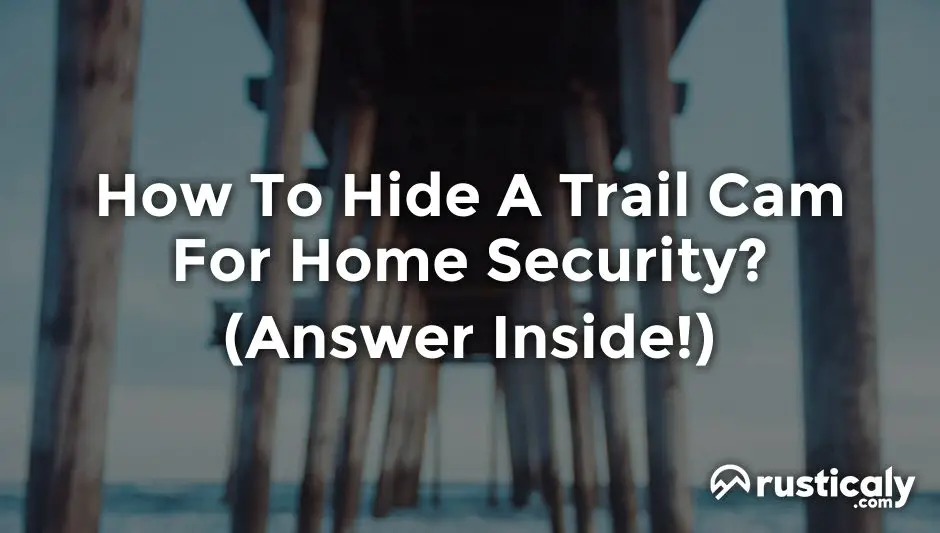 how to hide a trail cam for home security