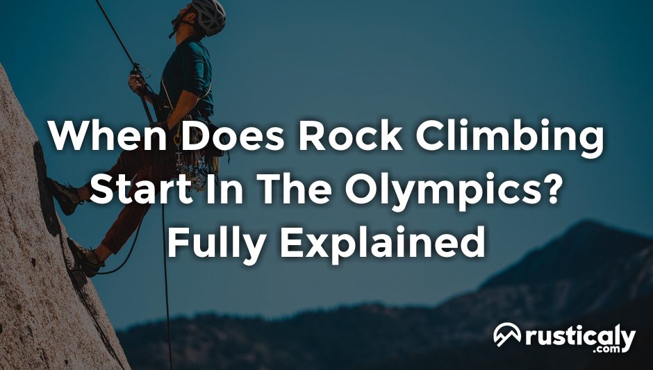 when does rock climbing start in the olympics