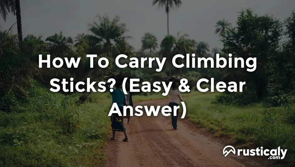 how to carry climbing sticks