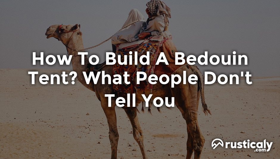 how to build a bedouin tent